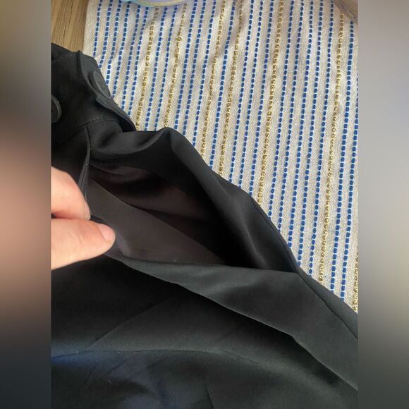 Theory Yariby Jumpsuit Black Sleeveless Pants Collared Button Down Pockets Sz 2 - Picture 11 of 17